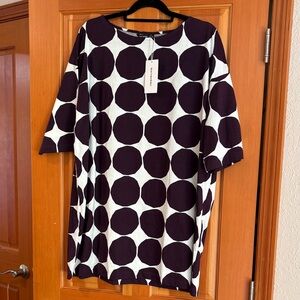 Marimekko Pieni Kivet Tunic (plum and white)